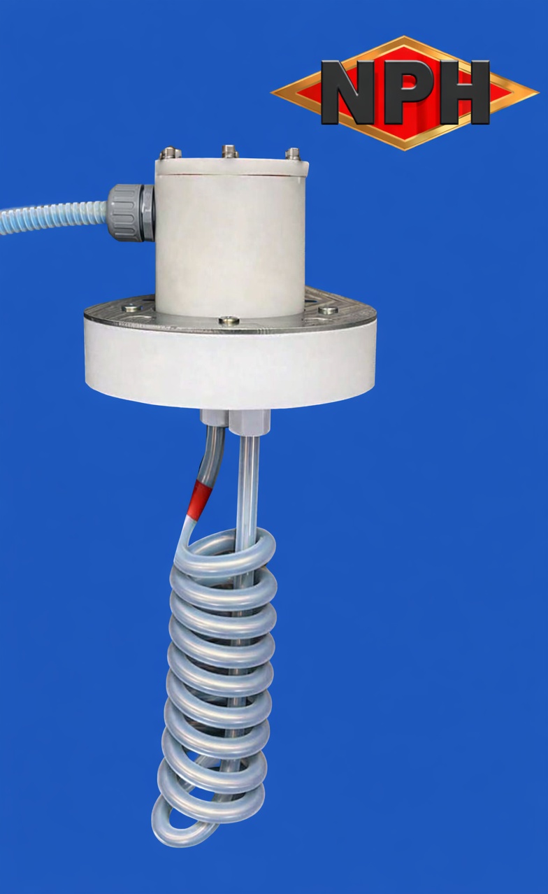 Flanged Spiral PTFE Heater-Single Element, Style